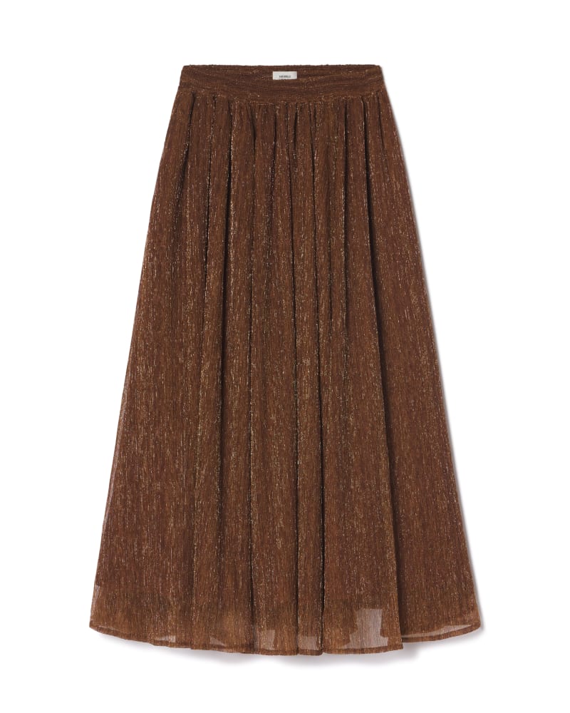 Front of a size 1X Demi Skirt in Clay Multi by The Odells. | dia_product_style_image_id:253260